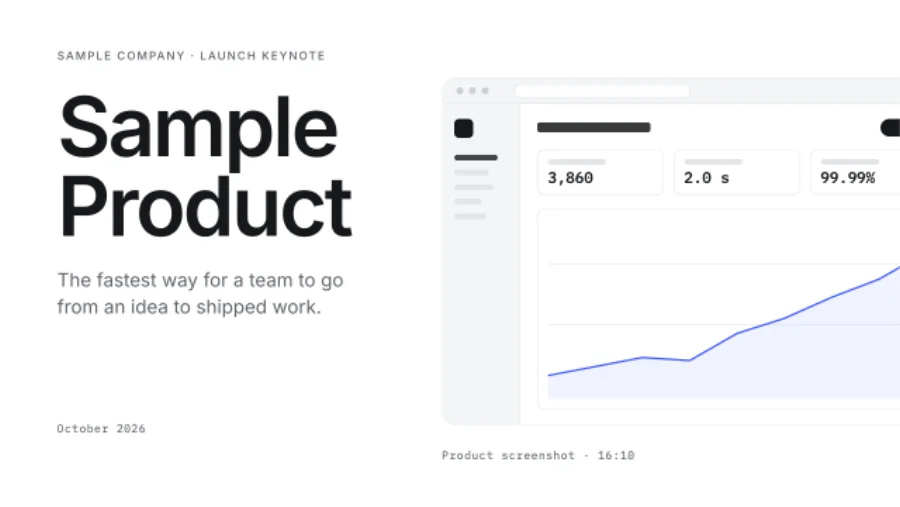 Precision Tech Launch Deck template cover